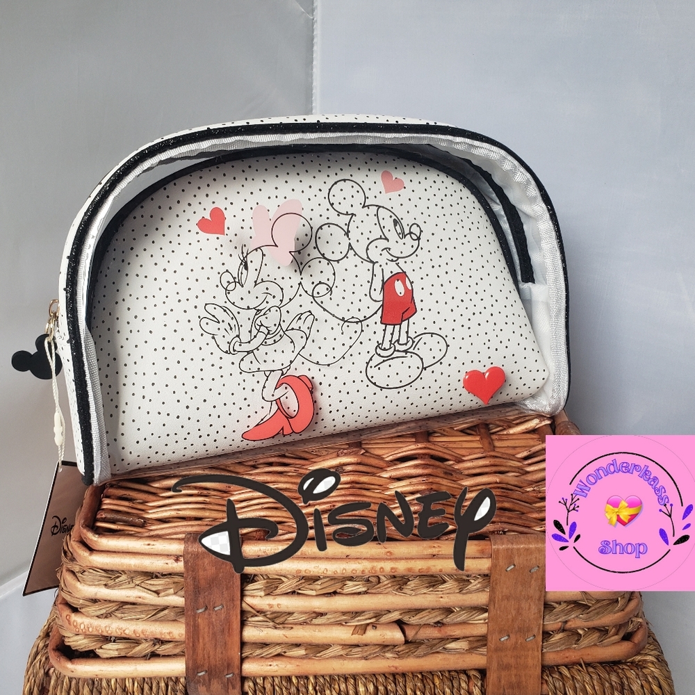 Disney Minne and Mickey Makeup Cosmetic Bag Set of Two - Picture 2 of 2